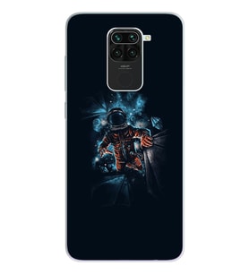 Uzay Boşluğu Tasarım Süper Şeffaf Silikon Telefon Kılıfı Xiomai Redmi Note 9