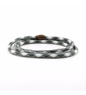 PARACORD ÜÇ SIRALI YEŞİL BEYAZ ERKEK BİLEKLİK BT412