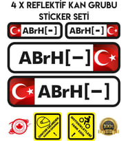 TR AB rH - Reflektif Kan Grubu Seti Sticker Çınar Extreme