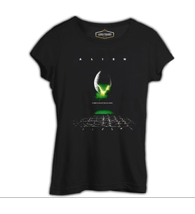 Alien - Scream Siyah Kadın Tshirt