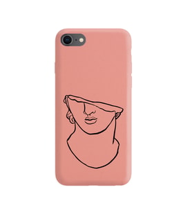 Iphone 8 Çizgi Tasarımlı Pudra Lansman Telefon Kılıfı