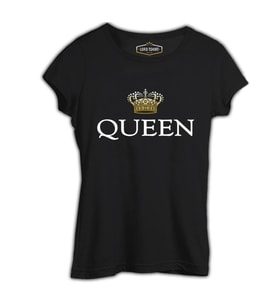 Kraliçe - Queen Siyah Bayan Tshirt