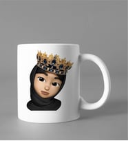 Emoji Kız Tesettürlü Stiker Kupası
