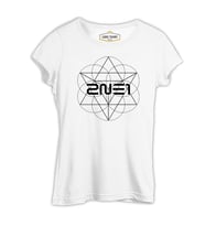 2NE1 - Crush Beyaz Kadın Tshirt