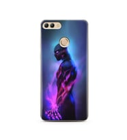 Black Panter Tasarım Süper Şeffaf Silikon Telefon Kılıfı Huawei Y9 2018