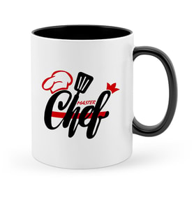 BK Gift Kişiye Özel Chef Siyah Kupa Bardak  4