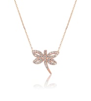 Papatya Silver 925 Ayar Rose Altın Kaplama Gümüş Yusufçuk Kolye
