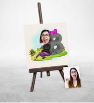 BK Gift Kişiye Özel İsimli Karikatür Şovaleli Doğal Taş  5