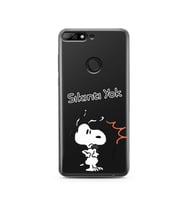 Snoopy Tasarımlı Süper Şeffaf Silikon Telefon Kılıfı Huawei Y7 2018