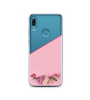 Kesik Çiçek Tasarımlı Süper Şeffaf Silikon Telefon Kılıfı Huawei Y6 Prime (2019)