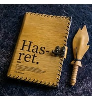 Lügatçe Hasret İsme Özel Deri Defter