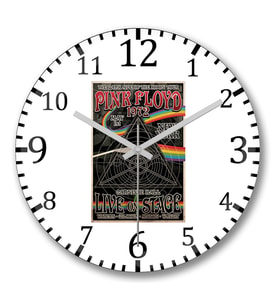 Pink Flody1 Duvar Saati Bombeli Gercek Cam