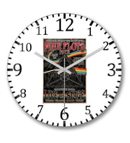 Pink Flody1 Duvar Saati Bombeli Gercek Cam