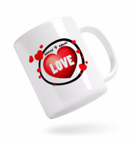 BK Gift Kişiye Özel Love Tasarımlı Beyaz Kupa Bardak-7