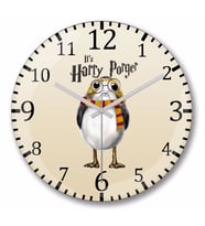 Harry Potter Harry Porger  Duvar Saati Bombeli Gercek Cam