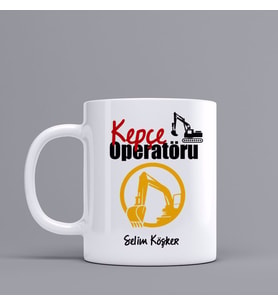 Kişiye Özel Kepçe Operatörü kupa Bardak Z57