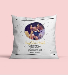 Hoşgeldin Bebek Tasarımlı Saten Yastık