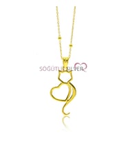 Söğütlü Silver Kedi kolye