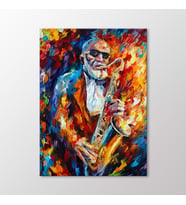 Jazz Saxophone Player Tablo (Karışık)