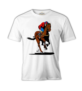 At 8 Beyaz Erkek Tshirt