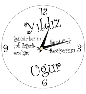 Kişiye Özel Seninle Her An Duvar Saati