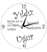 Kişiye Özel Seninle Her An Duvar Saati