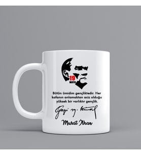 19 Mayıs Temalı  Hediye Kupa Bardak Kişiye Özel Hediye W10