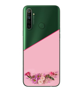 Kesik Çiçek Tasarımlı Süper Şeffaf Silikon Telefon Kılıfı Oppo Realmi 5i
