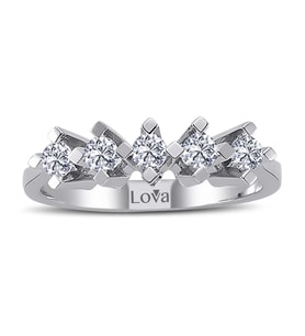 Lova F Renk 0,41 Karat Pırlanta Beştaş Yüzük - 1020250