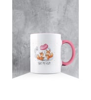Özel Tasarım Pembe Kulplu Kupa Bardak 87551