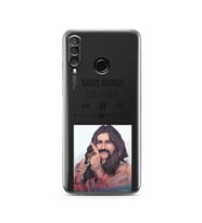 Barış Manço Mp3 Tasarımlı Süper Şeffaf Silikon Telefon Kılıfı Huawei P30 Lite 