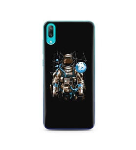 Uzay Astronot Tasarım Süper Şeffaf Silikon Telefon Kılıfı Huawei Y7 Pro 2019