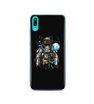 Uzay Astronot Tasarım Süper Şeffaf Silikon Telefon Kılıfı Huawei Y7 Pro 2019