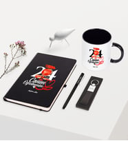 BK Gift Kişiye Özel Canım Öğretmenim Temalı Siyah Defter Kalem Anahtarlık Kupa Seti - 2