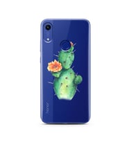 Kaktüs Tasarımlı Süper Şeffaf Silikon Telefon Kılıfı Huawei Honor 8A