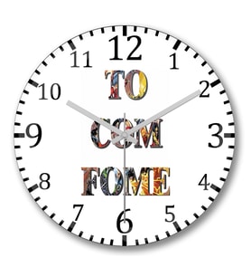 To Com Fome Duvar Saati Bombeli Gercek Cam
