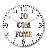 To Com Fome Duvar Saati Bombeli Gercek Cam