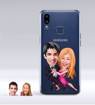 BK Gift Kişiye Özel Sevgililer Karikatürlü Samsung Galaxy A10s İnce Şeffaf Silikon Telefon Kapağı-13 (Beyaz)