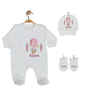 Pia Baby GL 2012 İsme Özel Balonlu Üçlü Tulum Set