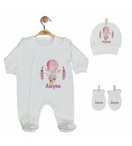Pia Baby GL 2012 İsme Özel Balonlu Üçlü Tulum Set