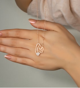 Else Silver Kalpli Ana Kucağı Gümüş Kolye