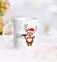 BK Gift Kişiye Özel Yılbaşı Mutlu Yıllar Kupa ve Kar Tanesi Kolye-11 (Model 1)