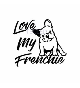 Frenchie fransız Bulldog araba çıkartmaları