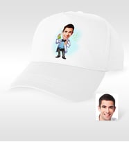 BK Gift Kişiye Özel Bay Kimya Mühendisi Karikatür Beyaz Şapka  2