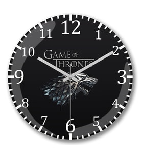 Game Of Thrones Duvar Saati Bombeli Gercek Cam