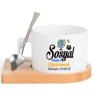 Sosyal Bilgiler Öğretmeni  FİNCAN Seti (Beyaz)