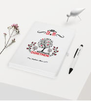 BK Gift Kişiye Özel Yılın En İyi Matematik Öğretmeni Temalı Beyaz Defter Kalem Hediye Seti - 1