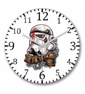Stormtrooper Duvar Saati Bombeli Gercek Cam