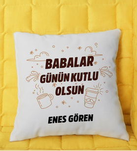 Babalar Günü Kutlu Olsun Yastık