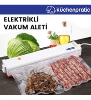 Küchen Pratic Ev Tipi Elektrikli Vakum Makinesi -10 Torba Hediye (Mavi)